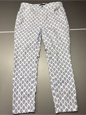 Talbots Simply Flattering Collection Cute Navy and White Jegging Crop Petites 6P